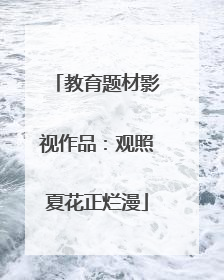教育题材影视作品：观照夏花正烂漫