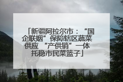 新疆阿拉尔市：“国企联姻”保障辖区蔬菜供应 “产供销”一体托稳市民菜篮子