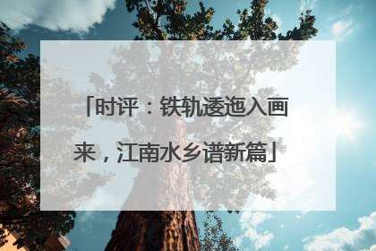 时评：铁轨逶迤入画来，江南水乡谱新篇