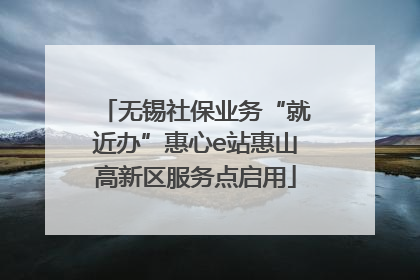 无锡社保业务“就近办”惠心e站惠山高新区服务点启用
