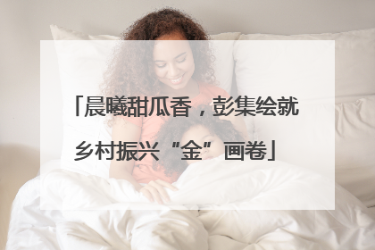 晨曦甜瓜香，彭集绘就乡村振兴“金”画卷