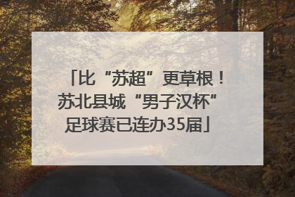 比“苏超”更草根！苏北县城“男子汉杯”足球赛已连办35届