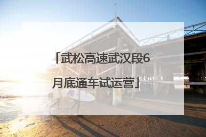 武松高速武汉段6月底通车试运营