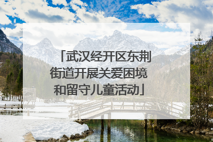 武汉经开区东荆街道开展关爱困境和留守儿童活动