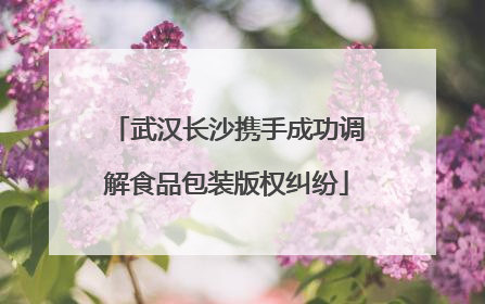 武汉长沙携手成功调解食品包装版权纠纷