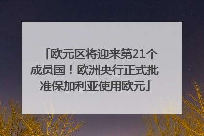 欧元区将迎来第21个成员国！欧洲央行正式批准保加利亚使用欧元