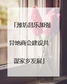 潍坊昌乐加强异地商会建设共谋家乡发展