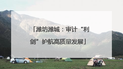 潍坊潍城：审计“利剑”护航高质量发展