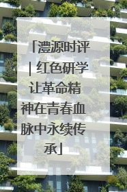 澧源时评｜红色研学 让革命精神在青春血脉中永续传承