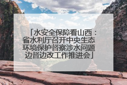 水安全保障看山西：省水利厅召开中央生态环境保护督察涉水问题边督边改工作推进会