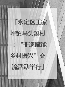 永定区王家坪镇马头溪村：“非遗赋能乡村振兴”交流活动举行