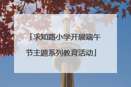 求知路小学开展端午节主题系列教育活动