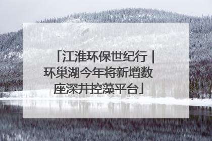 江淮环保世纪行｜环巢湖今年将新增数座深井控藻平台
