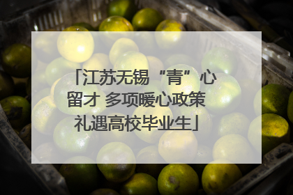 江苏无锡“青”心留才 多项暖心政策礼遇高校毕业生