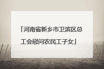 河南省新乡市卫滨区总工会慰问农民工子女