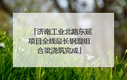 济南工业北路东延项目全线最长钢混组合梁浇筑完成