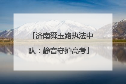 济南舜玉路执法中队：静音守护高考