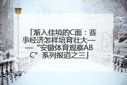 渐入佳境的C面：赛事经济怎样培育壮大——“安徽体育观察ABC”系列报道之三