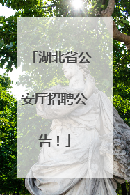 湖北省公安厅招聘公告！