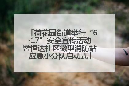 荷花园街道举行“6·17”安全宣传活动暨恒达社区微型消防站应急小分队启动式