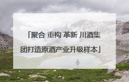 聚合 重构 革新 川酒集团打造原酒产业升级样本