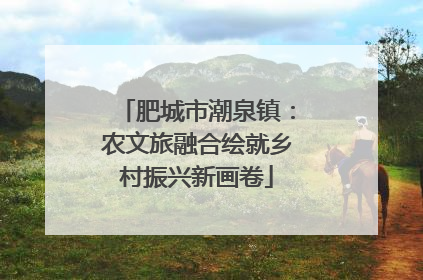 肥城市潮泉镇：农文旅融合绘就乡村振兴新画卷