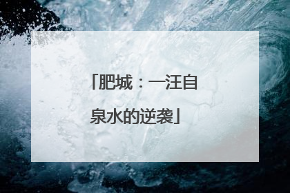 肥城：一汪自泉水的逆袭