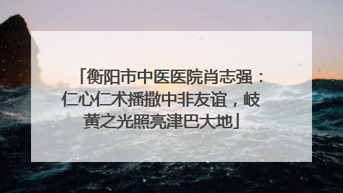 衡阳市中医医院肖志强：仁心仁术播撒中非友谊，岐黄之光照亮津巴大地