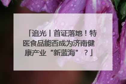 追光丨首证落地！特医食品能否成为济南健康产业“新蓝海”？