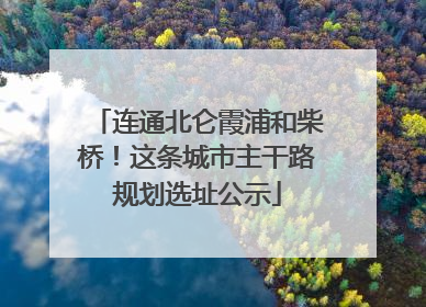 连通北仑霞浦和柴桥！这条城市主干路规划选址公示
