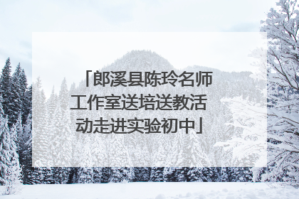 郎溪县陈玲名师工作室送培送教活动走进实验初中