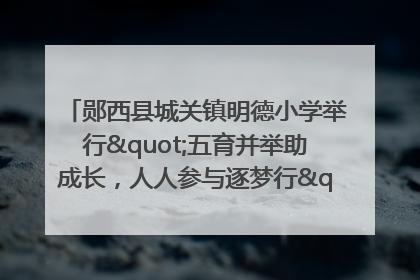 郧西县城关镇明德小学举行"五育并举助成长，人人参与逐梦行"庆六一活动