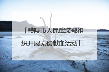 醴陵市人民武装部组织开展无偿献血活动