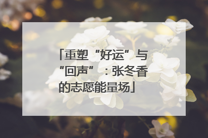 重塑“好运”与“回声”：张冬香的志愿能量场