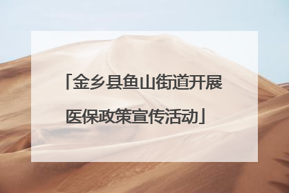 金乡县鱼山街道开展医保政策宣传活动