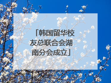韩国留华校友总联合会湖南分会成立