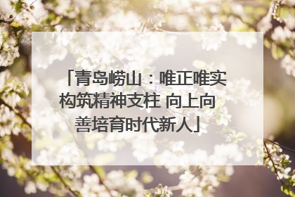 青岛崂山：唯正唯实构筑精神支柱 向上向善培育时代新人