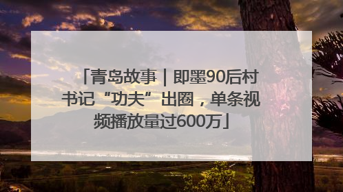 青岛故事｜即墨90后村书记“功夫”出圈，单条视频播放量过600万