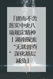 锲而不舍落实中央八项规定精神丨湖南探索“无扰督查”深化基层减负