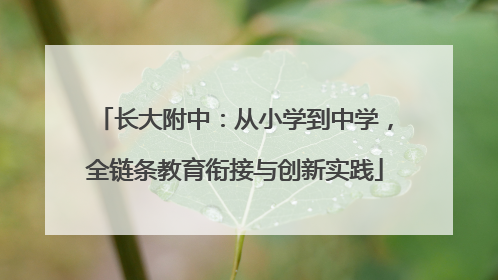 长大附中：从小学到中学，全链条教育衔接与创新实践