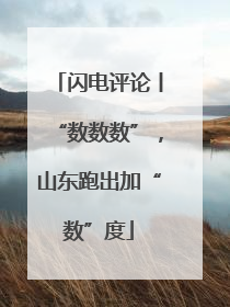 闪电评论丨“数数数”，山东跑出加“数”度