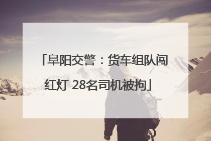 阜阳交警：货车组队闯红灯 28名司机被拘