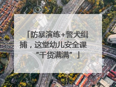 防暴演练+警犬缉捕，这堂幼儿安全课“干货满满”