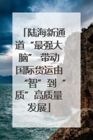 陆海新通道“最强大脑” 带动国际货运由“智”到“质”高质量发展