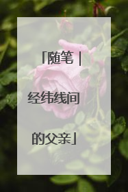 随笔｜经纬线间的父亲