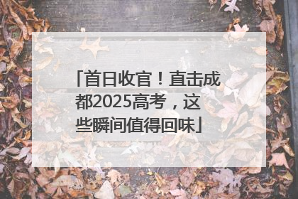 首日收官！直击成都2025高考，这些瞬间值得回味