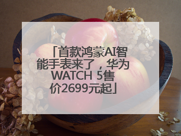 首款鸿蒙AI智能手表来了，华为WATCH 5售价2699元起