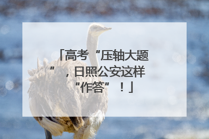 高考“压轴大题”，日照公安这样“作答”！