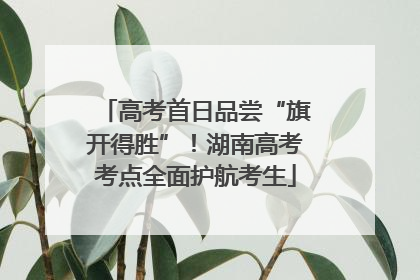 高考首日品尝“旗开得胜”！湖南高考考点全面护航考生