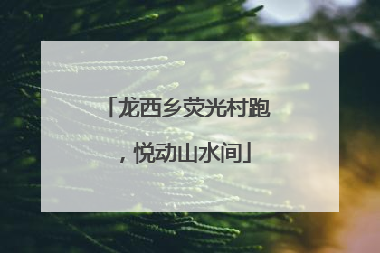 龙西乡荧光村跑，悦动山水间